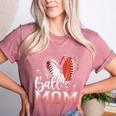 Ball Mom Football Baseball Mom Women's Heather T-Shirt Heather Mauve