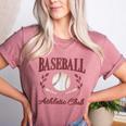 Baseball Athletic Social Club Baseball Mom Trendy Baseball Women's Heather T-Shirt Heather Mauve