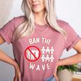 Baseball Ban The Wave Baseball Mom Player Coach Fan Women's Heather T-Shirt Heather Mauve Baseball Ban The Wave Baseball Mom Player Coach Fan Women's Heather T-Shirt Heather Mauve