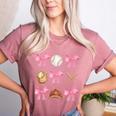 Baseball Coquette Bow Baseball Mama Baseball Mom Premium Women's Heather T-Shirt Heather Mauve Baseball Coquette Bow Baseball Mama Baseball Mom Premium Women's Heather T-Shirt Heather Mauve