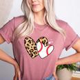 Baseball Heart Leopard Heart Sport Baseball Mom Women's Heather T-Shirt Heather Mauve Baseball Heart Leopard Heart Sport Baseball Mom Women's Heather T-Shirt Heather Mauve