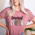 Baseball Mama Coquette Mother's Day Baseball Mom Vintage Women's Heather T-Shirt Heather Mauve