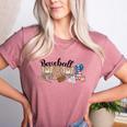 Baseball Mama Leopard Baseball Mom Mother's Day Women's Heather T-Shirt Heather Mauve