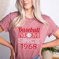 Baseball Mom Since 1968 Women's Heather T-Shirt Heather Mauve