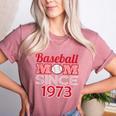 Baseball Mom Since 1973 Women's Heather T-Shirt Heather Mauve Baseball Mom Since 1973 Women's Heather T-Shirt Heather Mauve