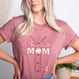 Baseball Mom 4 Number 4 Jersey Team Numbered Jersey Women's Heather T-Shirt Heather Mauve Baseball Mom 4 Number 4 Jersey Team Numbered Jersey Women's Heather T-Shirt Heather Mauve