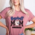 Baseball Mom Blue Varsity Baseball Mama Cute Mother's Day Women's Heather T-Shirt Heather Mauve