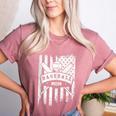 Baseball MOM Cool USA American Flag Family Reunion Women's Heather T-Shirt Heather Mauve
