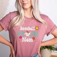 Baseball Mom Cute Retro Look Mothers Will Love Women's Heather T-Shirt Heather Mauve Baseball Mom Cute Retro Look Mothers Will Love Women's Heather T-Shirt Heather Mauve