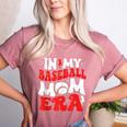 In My Baseball Mom Era Cute Groovy Baseball Women's Heather T-Shirt Heather Mauve In My Baseball Mom Era Cute Groovy Baseball Women's Heather T-Shirt Heather Mauve
