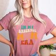In My Baseball Mom Era Baseball Retro Groovy Mom Women's Heather T-Shirt Heather Mauve