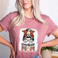 Baseball Mom Game Day Messy Bun Leopard Mother's Day Women's Heather T-Shirt Heather Mauve Baseball Mom Game Day Messy Bun Leopard Mother's Day Women's Heather T-Shirt Heather Mauve