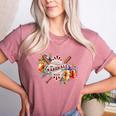 Baseball Mom With Garden Flowers Women's Heather T-Shirt Heather Mauve Baseball Mom With Garden Flowers Women's Heather T-Shirt Heather Mauve