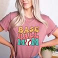 Baseball Mom Groovy Baseball Mom Women's Heather T-Shirt Heather Mauve Baseball Mom Groovy Baseball Mom Women's Heather T-Shirt Heather Mauve