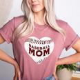 Baseball Mom Heart Love Mother's Day Game Day Support Women's Heather T-Shirt Heather Mauve Baseball Mom Heart Love Mother's Day Game Day Support Women's Heather T-Shirt Heather Mauve