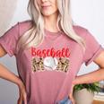 Baseball Mom Leopard Print Cute Mother's Day Sport Lover Women's Heather T-Shirt Heather Mauve Baseball Mom Leopard Print Cute Mother's Day Sport Lover Women's Heather T-Shirt Heather Mauve