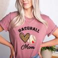 Baseball Mom Leopard Heart Baseball Player Kids Women's Heather T-Shirt Heather Mauve Baseball Mom Leopard Heart Baseball Player Kids Women's Heather T-Shirt Heather Mauve