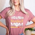Baseball Mom Leopard Print Loud And Proud With Ball & Bat Women's Heather T-Shirt Heather Mauve