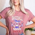 Baseball Mom Loud & Proud Since 1977 Premium Women's Heather T-Shirt Heather Mauve