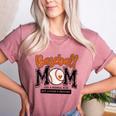 Baseball Mom Orange Varsity Baseball Mama Cute Mother's Day Women's Heather T-Shirt Heather Mauve