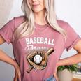 Baseball Mom Baseball Player Women's Heather T-Shirt Heather Mauve Baseball Mom Baseball Player Women's Heather T-Shirt Heather Mauve