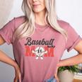 Baseball Mom Retro Distressed Baseball Family Matching Women's Heather T-Shirt Heather Mauve