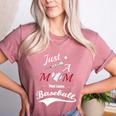Baseball Mom Sayings Just A Mom That Loves Baseball Women's Heather T-Shirt Heather Mauve Baseball Mom Sayings Just A Mom That Loves Baseball Women's Heather T-Shirt Heather Mauve
