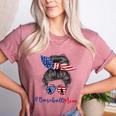 Baseball Mom USA American Flag 4th Of July Women's Heather T-Shirt Heather Mauve Baseball Mom USA American Flag 4th Of July Women's Heather T-Shirt Heather Mauve