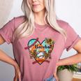 Baseball Mom Valentine Leopard Heart Softball Mother's Day Women's Heather T-Shirt Heather Mauve Baseball Mom Valentine Leopard Heart Softball Mother's Day Women's Heather T-Shirt Heather Mauve