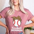 Baseball MomMom Baseball Player Leopard Mom Mom Women's Heather T-Shirt Heather Mauve Baseball MomMom Baseball Player Leopard Mom Mom Women's Heather T-Shirt Heather Mauve