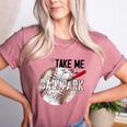Baseball Moms Cute Take Me To The Ballpark Sports Athletic Women's Heather T-Shirt Heather Mauve
