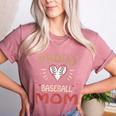 Baseball Moms Mother Kids Girls Boys School Game Women's Heather T-Shirt Heather Mauve