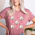 Baseballs And Bows Coquette Baseball Mom Baseball Coach Girl Women's Heather T-Shirt Heather Mauve Baseballs And Bows Coquette Baseball Mom Baseball Coach Girl Women's Heather T-Shirt Heather Mauve