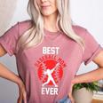 Best Baseball Mom Ever Baseball Women's Heather T-Shirt Heather Mauve