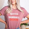 Better Not Mess With This Baseball Mom Women's Heather T-Shirt Heather Mauve