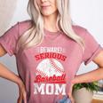 Beware Serious Baseball Mom Game Cheerleading Family Women's Heather T-Shirt Heather Mauve Beware Serious Baseball Mom Game Cheerleading Family Women's Heather T-Shirt Heather Mauve