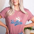 Busy Raising Ballers Baseball Mom Group Tee Women's Heather T-Shirt Heather Mauve Busy Raising Ballers Baseball Mom Group Tee Women's Heather T-Shirt Heather Mauve