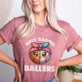 Busy Raising Ballers Basketball Baseball Mom For Women Women's Heather T-Shirt Heather Mauve Busy Raising Ballers Basketball Baseball Mom For Women Women's Heather T-Shirt Heather Mauve