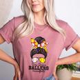 Busy Raising Ballers Softball Messy Bun Baseball Mom Women's Heather T-Shirt Heather Mauve