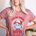 Calm Your Mitts Baseball Mom Mother's Day Softball Mom Premium Women's Heather T-Shirt Heather Mauve Calm Your Mitts Baseball Mom Mother's Day Softball Mom Premium Women's Heather T-Shirt Heather Mauve