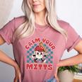 Calm Your Mitts Baseball Mom Sport Lover Women's Heather T-Shirt Heather Mauve Calm Your Mitts Baseball Mom Sport Lover Women's Heather T-Shirt Heather Mauve
