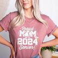 Class Of 2024 Senior Year Baseball Mom Senior 2024 Women's Heather T-Shirt Heather Mauve