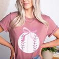 Coquette Baseball Mom Pink Bow Baseball Mama Women's Heather T-Shirt Heather Mauve Coquette Baseball Mom Pink Bow Baseball Mama Women's Heather T-Shirt Heather Mauve
