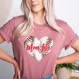 Cute Baseball Mom Heart Mother's Day Sport Mama Mom Life Women's Heather T-Shirt Heather Mauve Cute Baseball Mom Heart Mother's Day Sport Mama Mom Life Women's Heather T-Shirt Heather Mauve