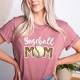 Cute Baseball Mom Leopard Print Mom For Mother's Day Women's Heather T-Shirt Heather Mauve Cute Baseball Mom Leopard Print Mom For Mother's Day Women's Heather T-Shirt Heather Mauve