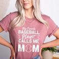 Cute My Favorite Baseball Player Calls Me Mom Baseball Moms Women's Heather T-Shirt Heather Mauve Cute My Favorite Baseball Player Calls Me Mom Baseball Moms Women's Heather T-Shirt Heather Mauve