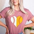 Cute Love Baseball Fast Pitch Softball Heart Baseball Mom Women's Heather T-Shirt Heather Mauve Cute Love Baseball Fast Pitch Softball Heart Baseball Mom Women's Heather T-Shirt Heather Mauve
