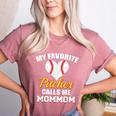 My Favorite Pitcher Calls Me MomMom Pitcher Baseball Mom Mom Women's Heather T-Shirt Heather Mauve My Favorite Pitcher Calls Me MomMom Pitcher Baseball Mom Mom Women's Heather T-Shirt Heather Mauve