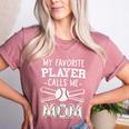 My Favorite Player Calls Me Mom Baseball Mom Game Day Women's Heather T-Shirt Heather Mauve My Favorite Player Calls Me Mom Baseball Mom Game Day Women's Heather T-Shirt Heather Mauve