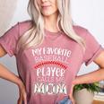 My Favorite Player Calls Me Mom Baseball Mom Women's Heather T-Shirt Heather Mauve My Favorite Player Calls Me Mom Baseball Mom Women's Heather T-Shirt Heather Mauve